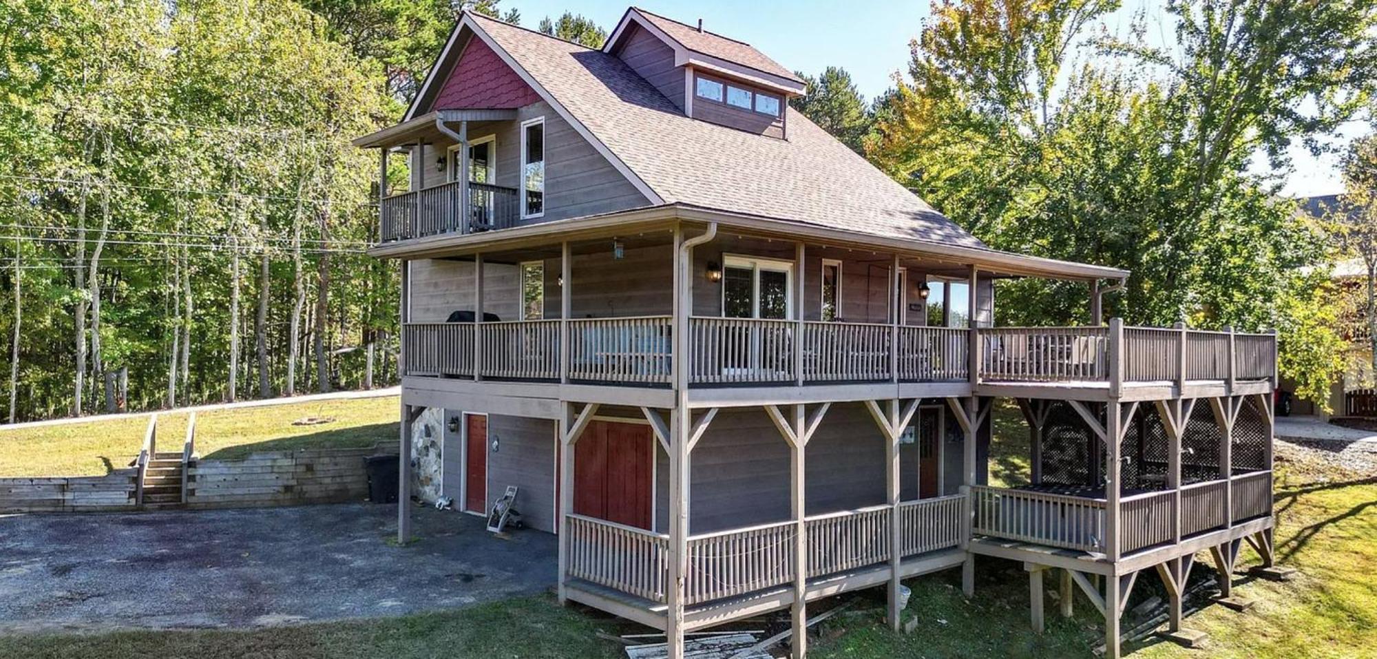Birds Eye Cabin - Sunset & Starry Retreat Pet Friendly W Private Hottub, Fire Pit And Game Room Ellijay Dış mekan fotoğraf